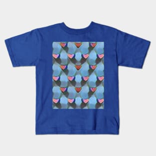 Painted Pink Paper Hearts (MD23Val008) Kids T-Shirt